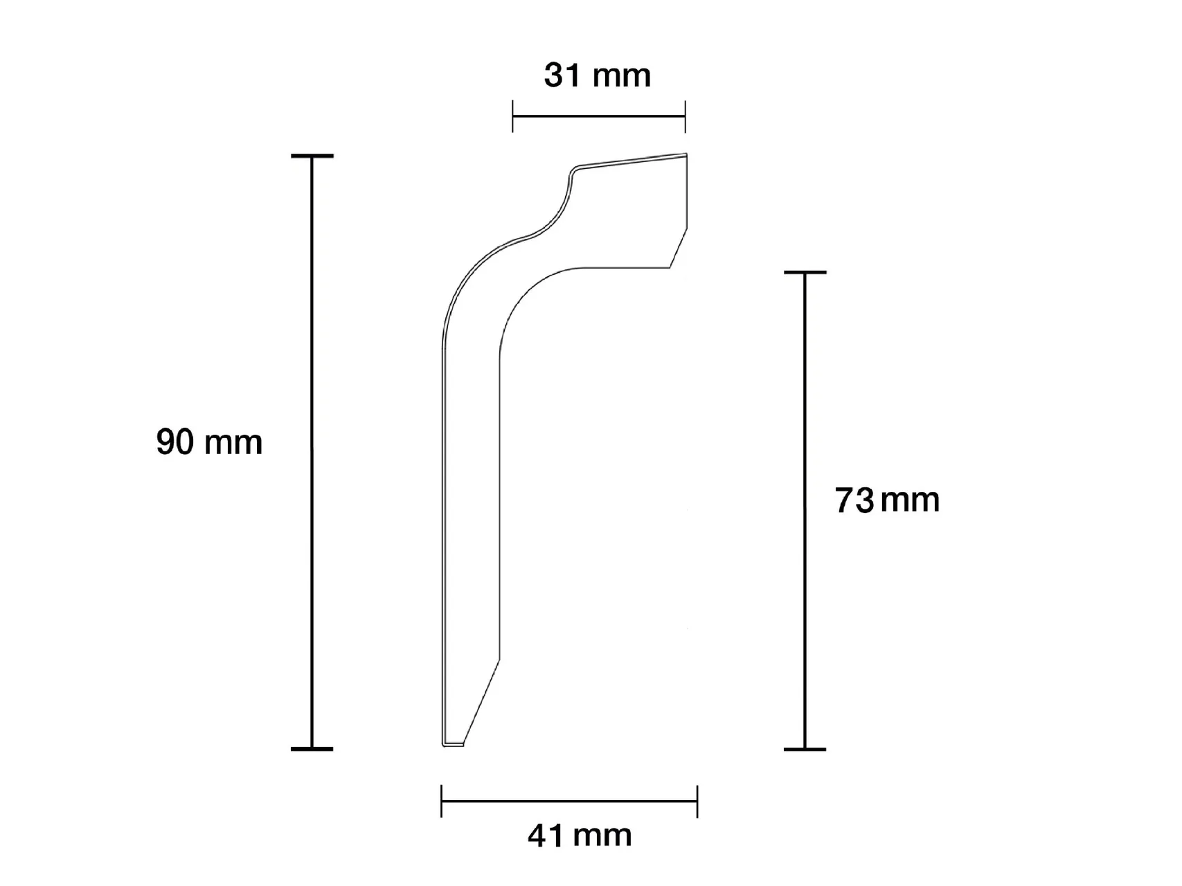 Rohrverkleidungsleiste Eiche lackiert