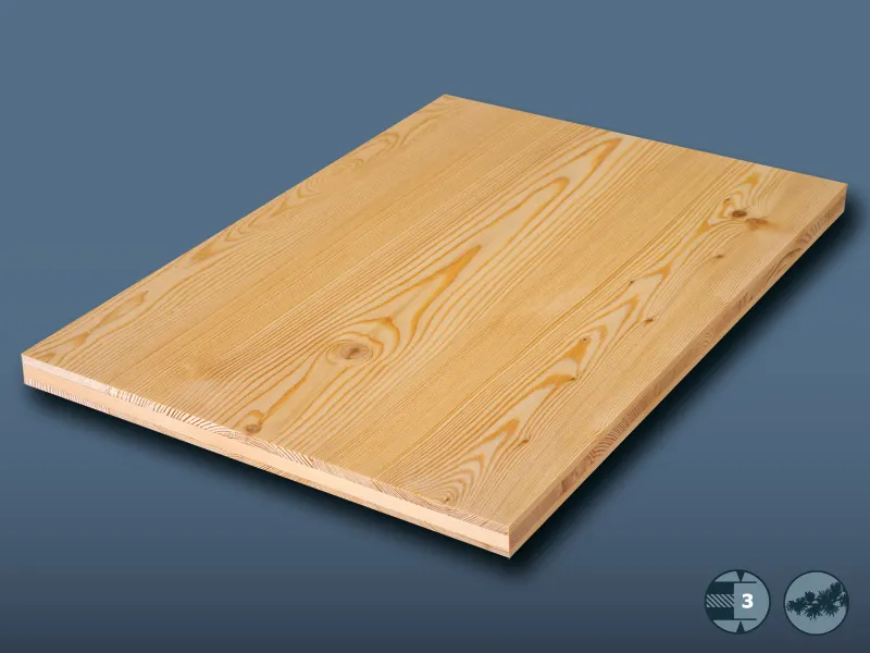 19 mm Naturholzplatte L&Auml;RCHE