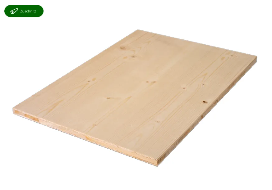 27 mm Naturholzplatte Fichte *ZUSCHNITT*