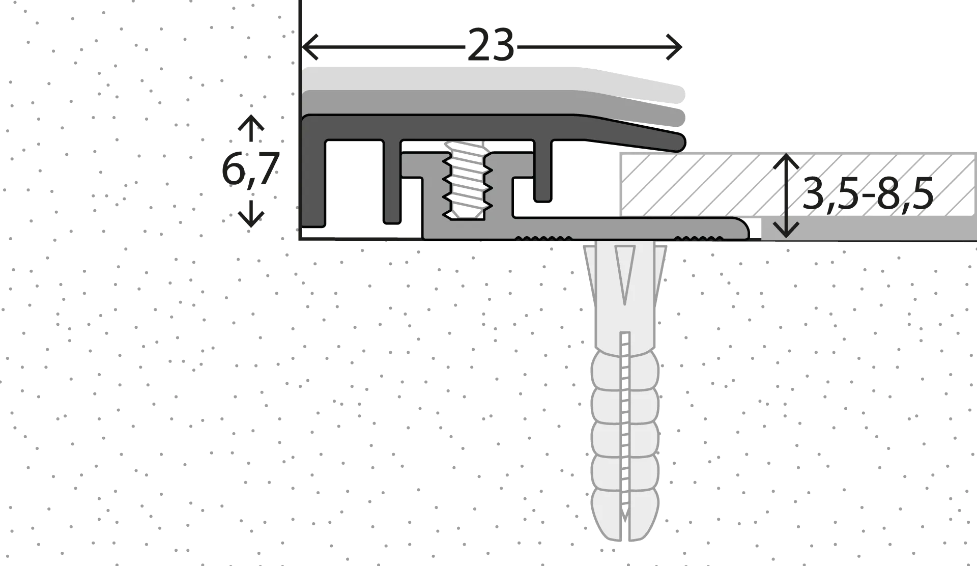 Abschlussprofil LPS Edelstahl matt