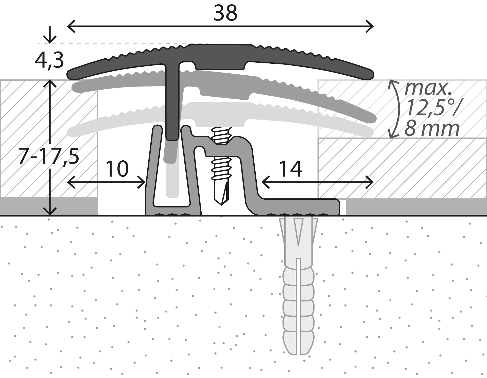 &Uuml;bergangsprofil Sahara