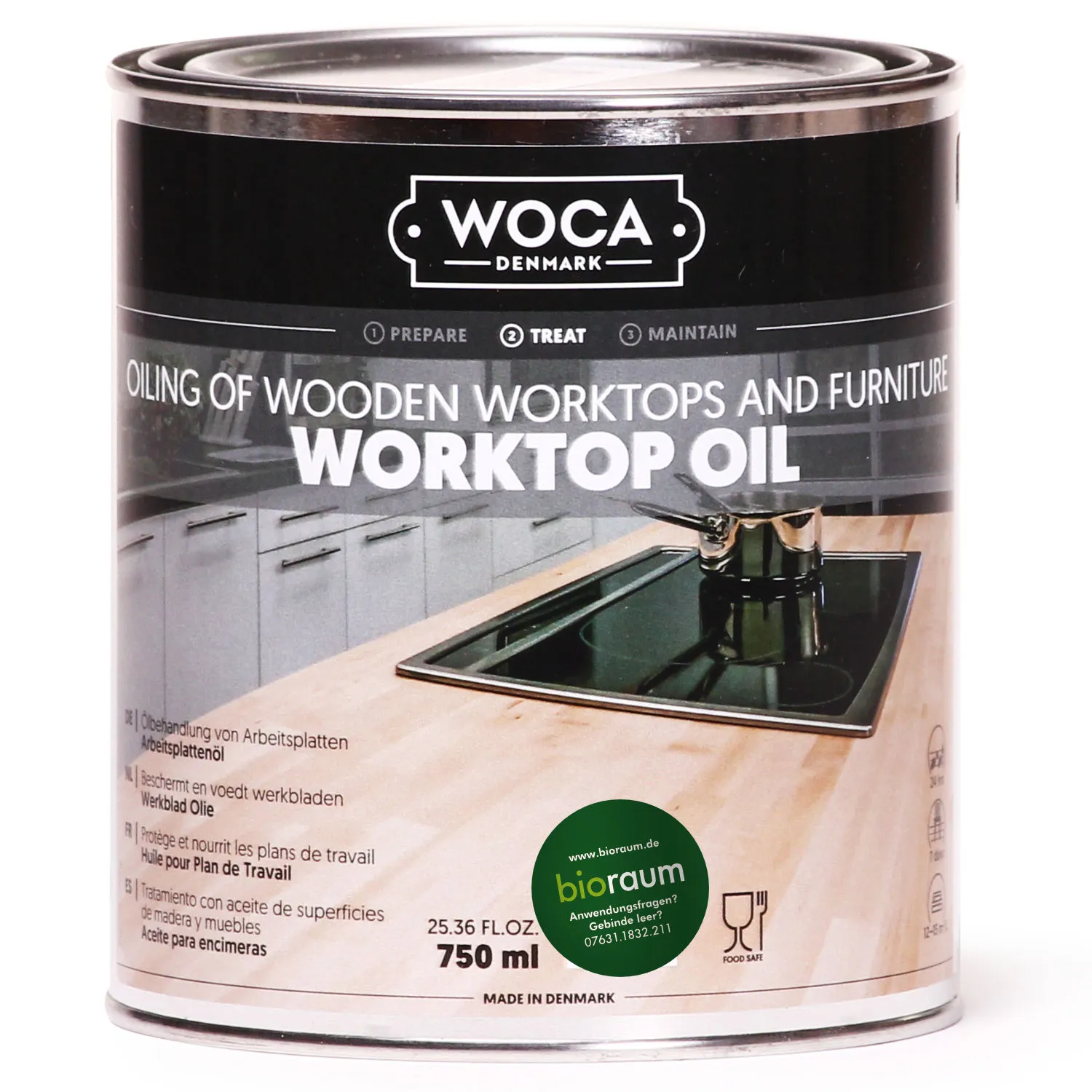 Woca Arbeitsplatten&ouml;l  wei&szlig;  0,75 l