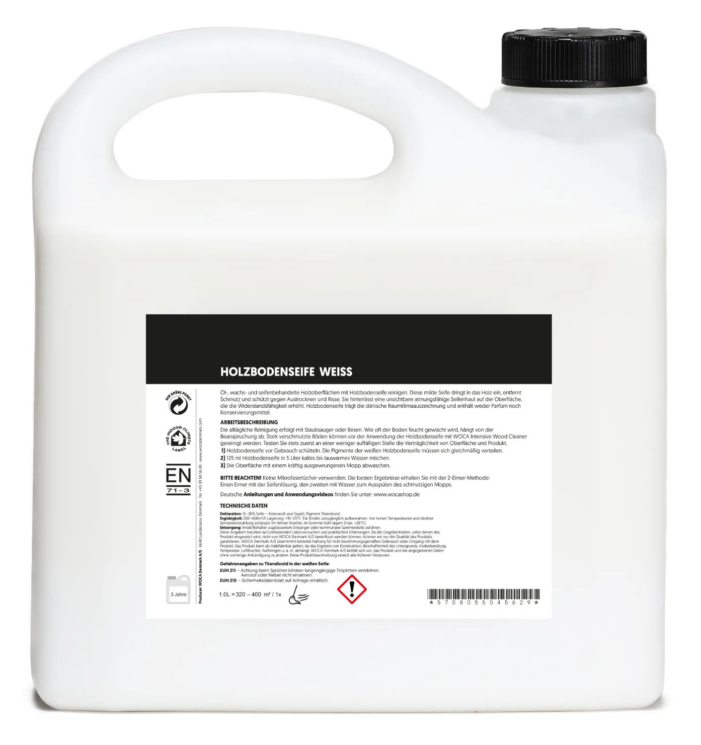 Woca Holzbodenseife wei&szlig; 2,5 l